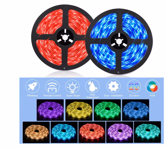 도매 가격 장식 조명 DC5V 12V 5 미터 물집 키트 사용자 정의 로고와 LED 스트립 빛
