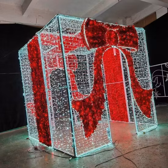 공장 야외 IP65 크리스마스 가로등 극 LED 모티브 조명 휴일 야외 트리 이벤트 라마단 크리스마스 풍경 장식