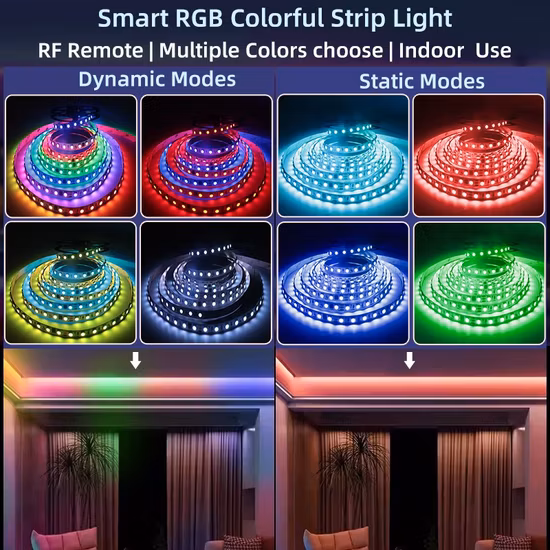 SMD5050 RGB 디지털 LED 스트립 조명 픽셀 60LED/M 색상 변경
